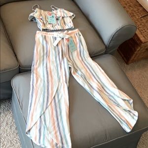 NWT Roxy girls Disney/ Little Mermaid 2 piece set